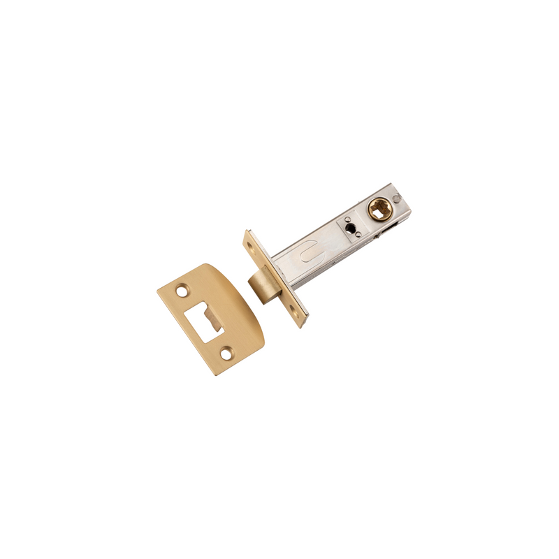 Tube Latch - Split Cam Hard Sprung Satin Brass 70mm