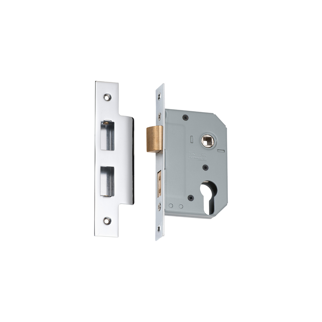 Euro Mortice Lock Polished Chrome 46mm