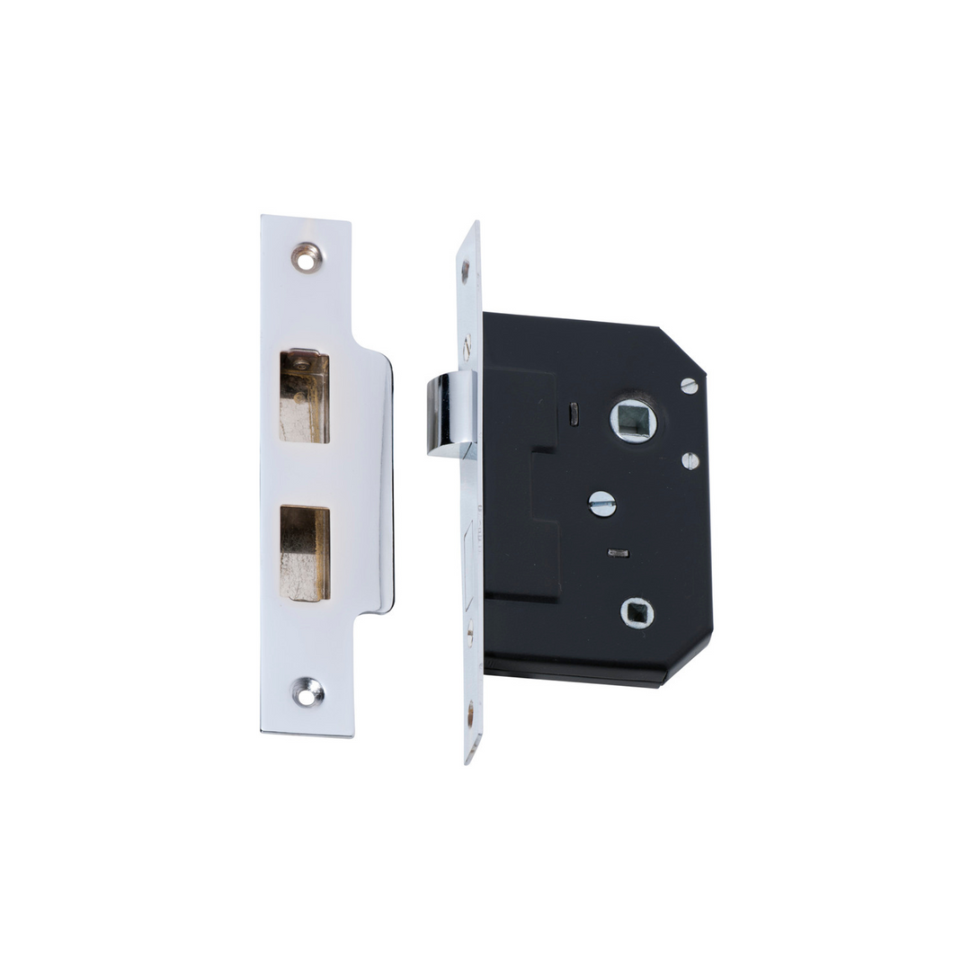 Privacy Mortice Lock Polished Chrome 44mm