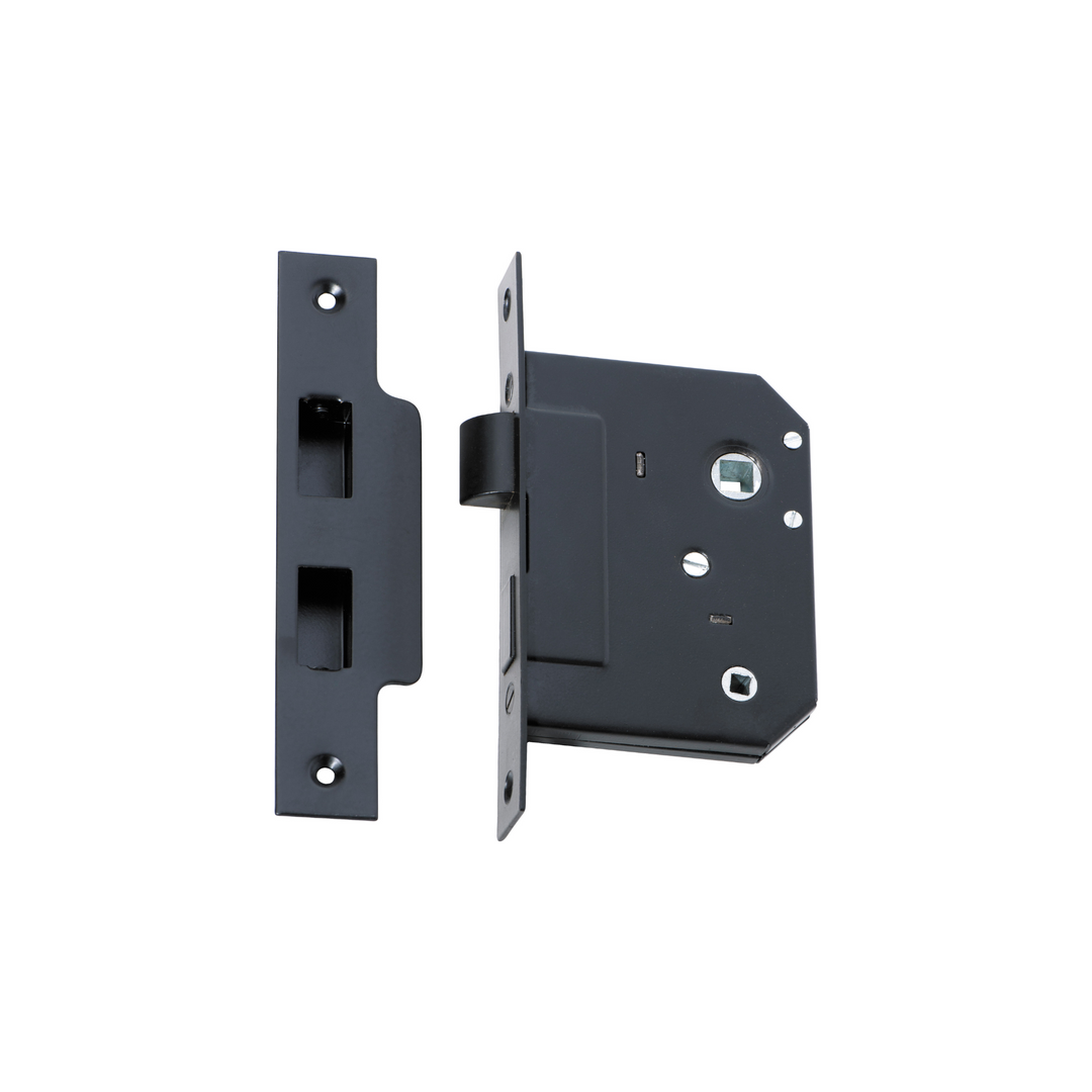 Privacy Mortice Lock Matt Black 57mm