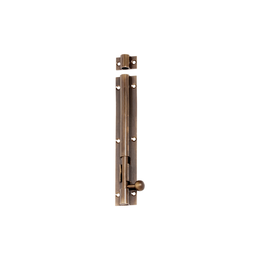 Barrel Bolt Antique Brass 150mm