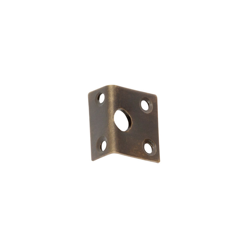 Right Angle Keeper - 7.5mm Bolt Antique Brass