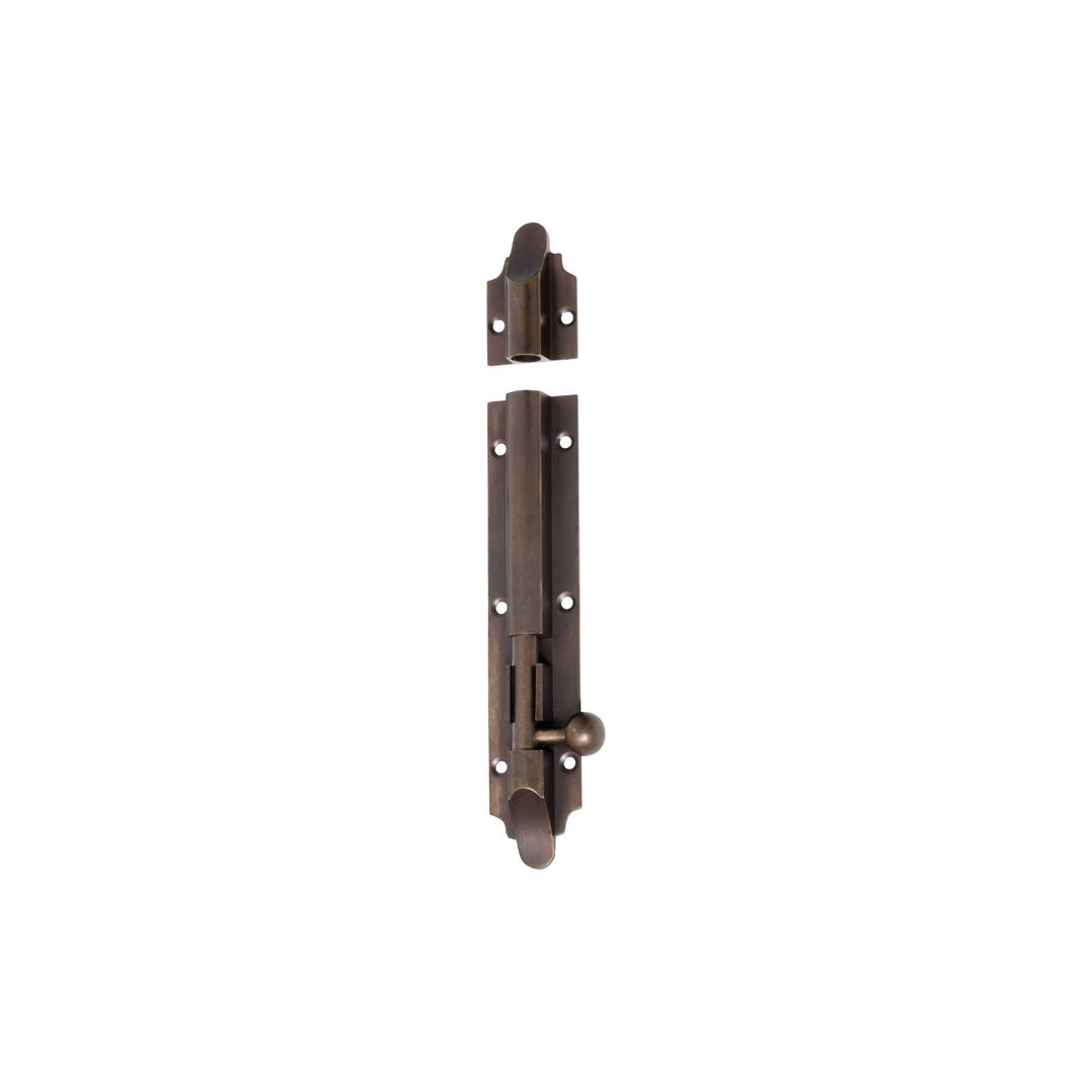 Barrel Bolt - Victorian Antique Brass 150mm