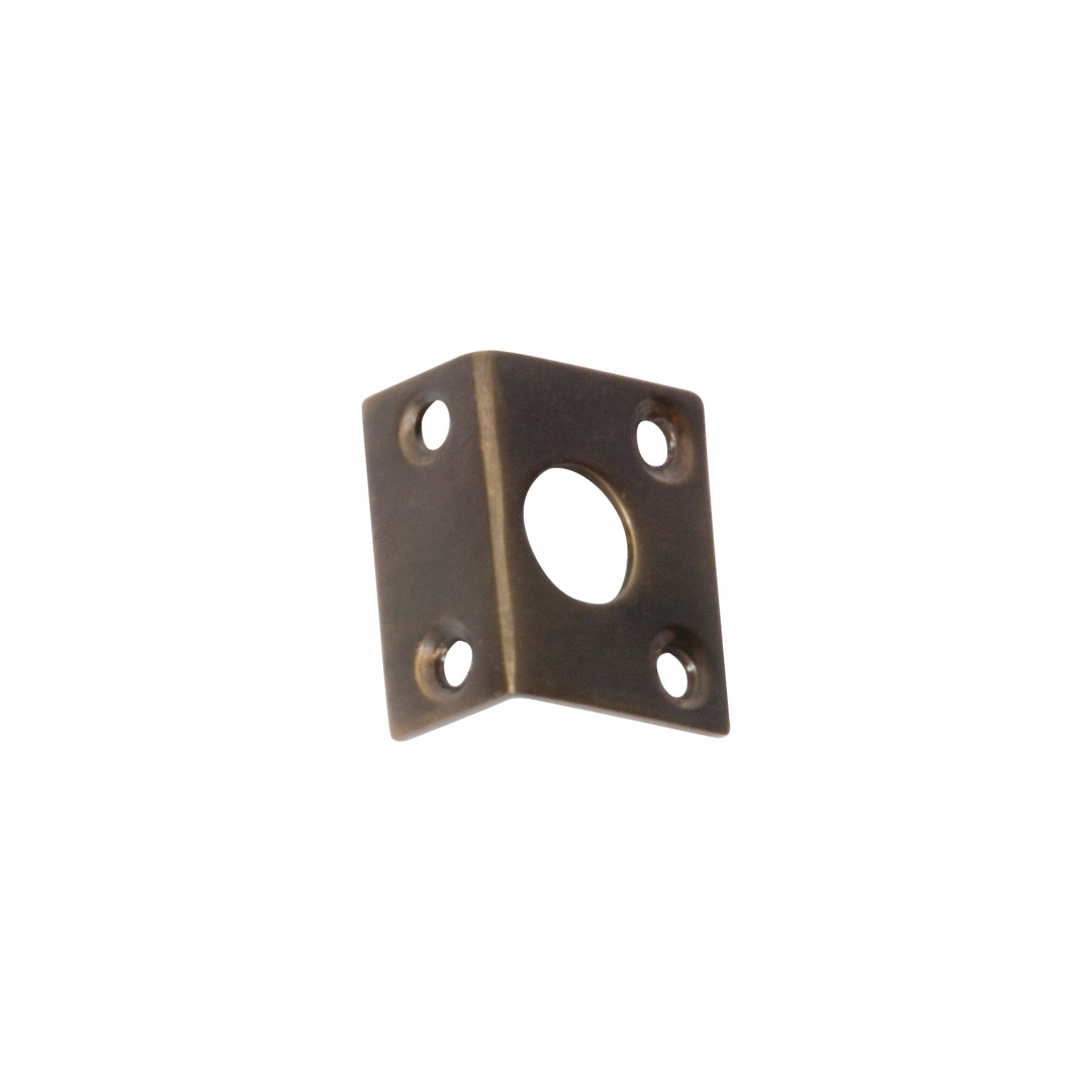 Right Angle Keeper - 9mm Bolt Antique Brass