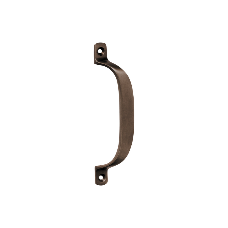 Offset Pull Handle Antique Brass 130mm