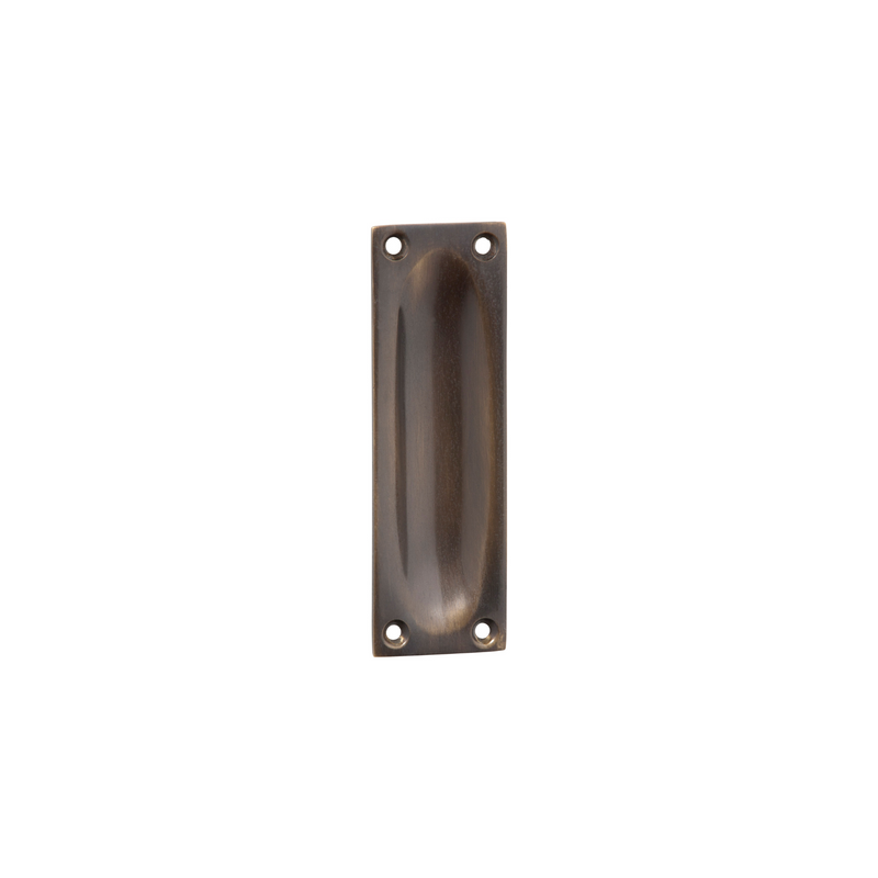 Classic Flush Pull Small Antique Brass