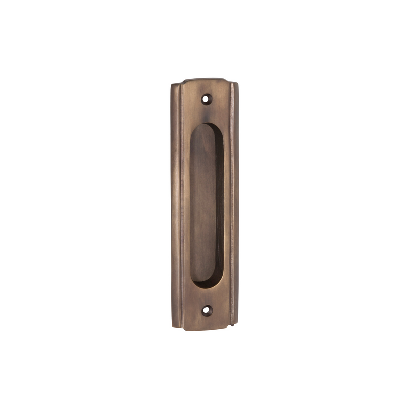 Traditional Sliding Door Pull Antique Brass