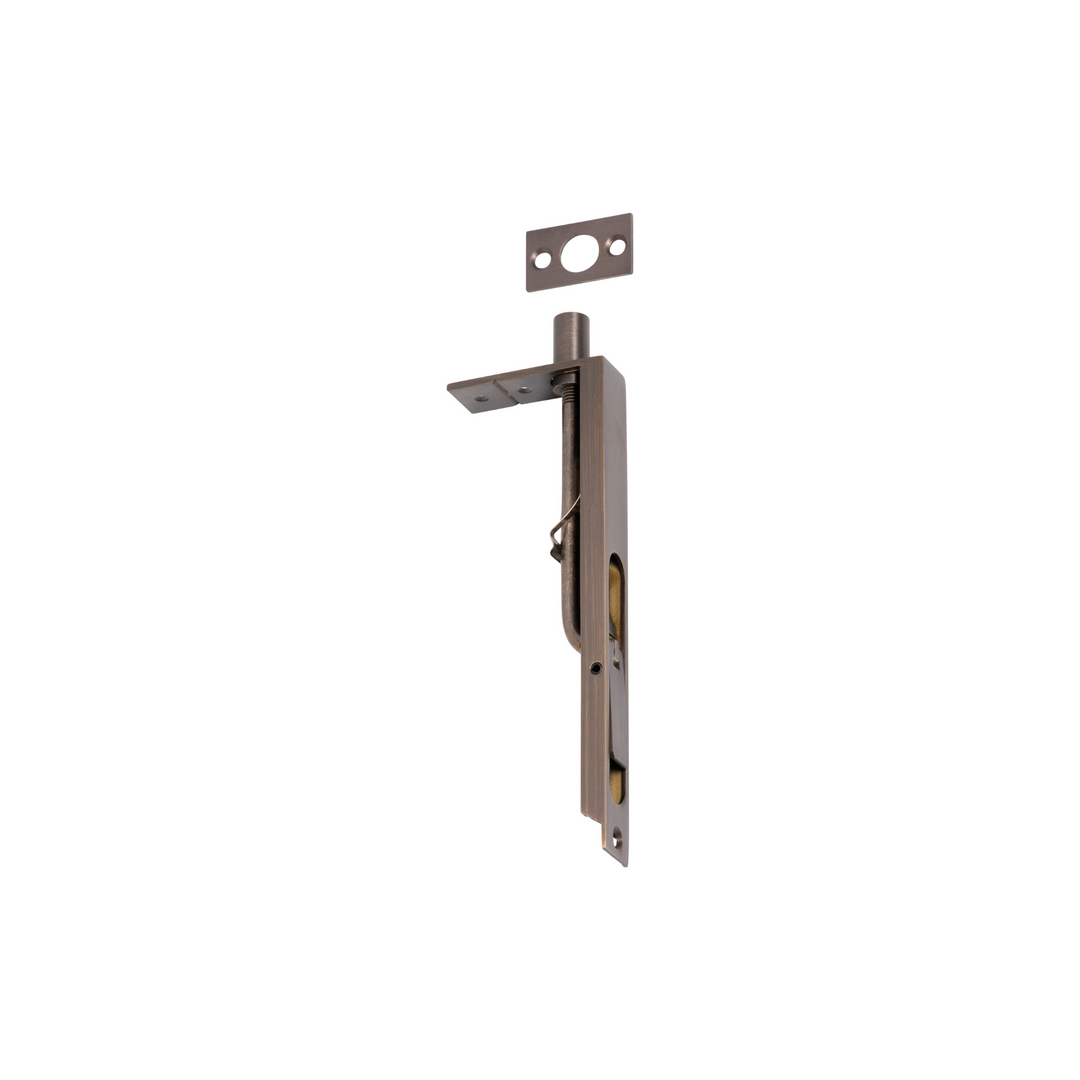 Flush Bolt Antique Brass 150mm