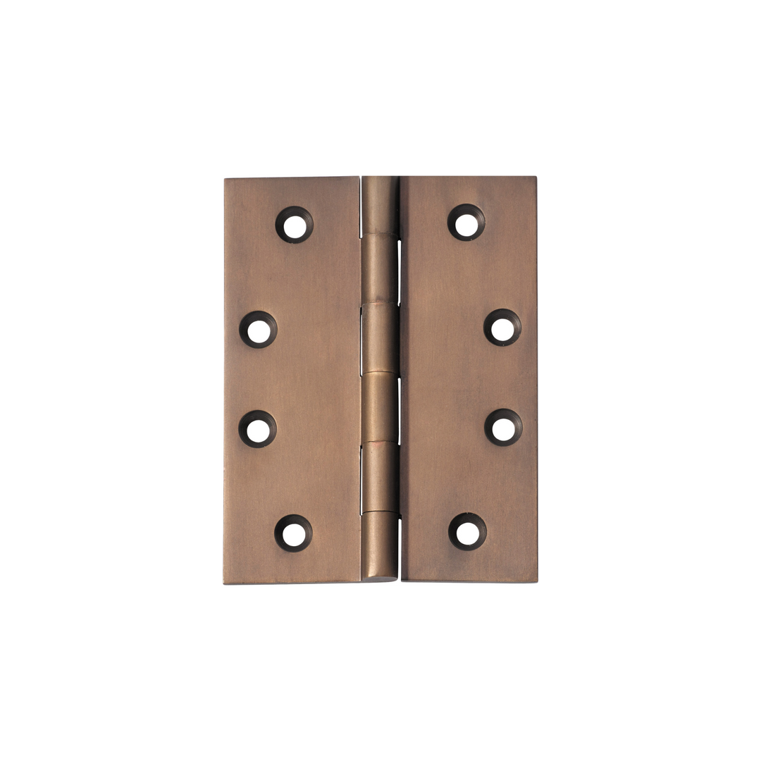 Hinge - Fixed Pin Antique Brass 100mm x 75mm