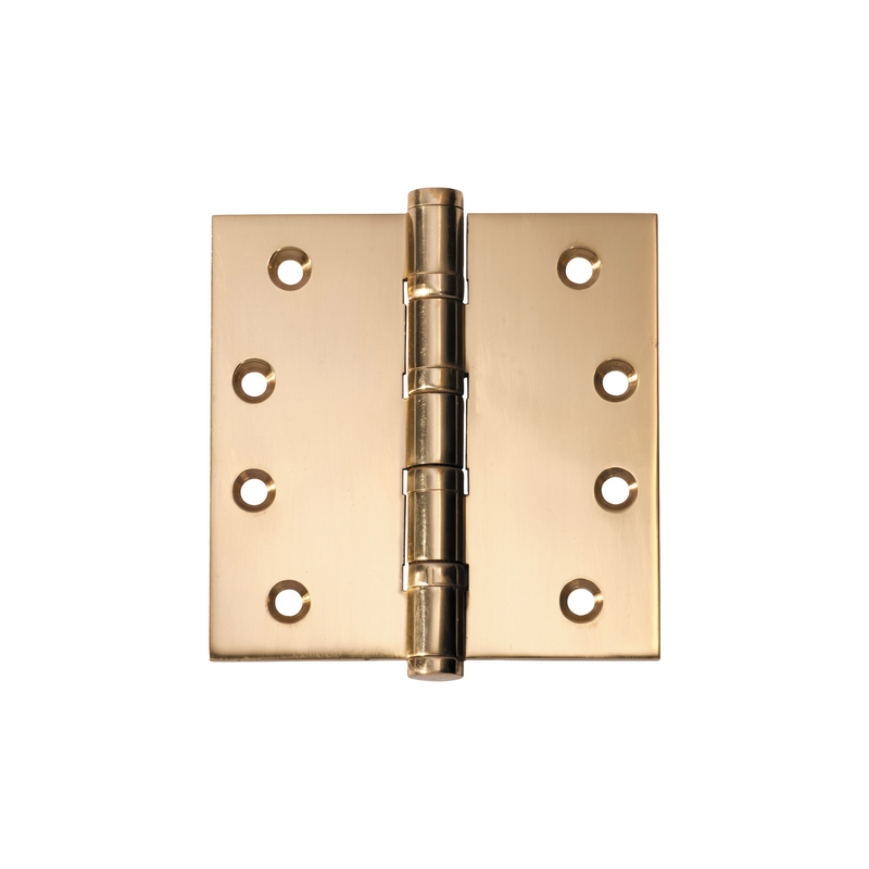 Hinge - Ball Bearing Polished Brass 100mm x 100mm