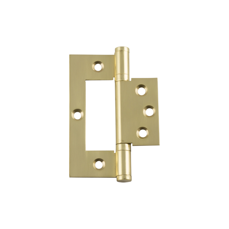 Hinge - Hirline Polished Brass 100mm x 49mm