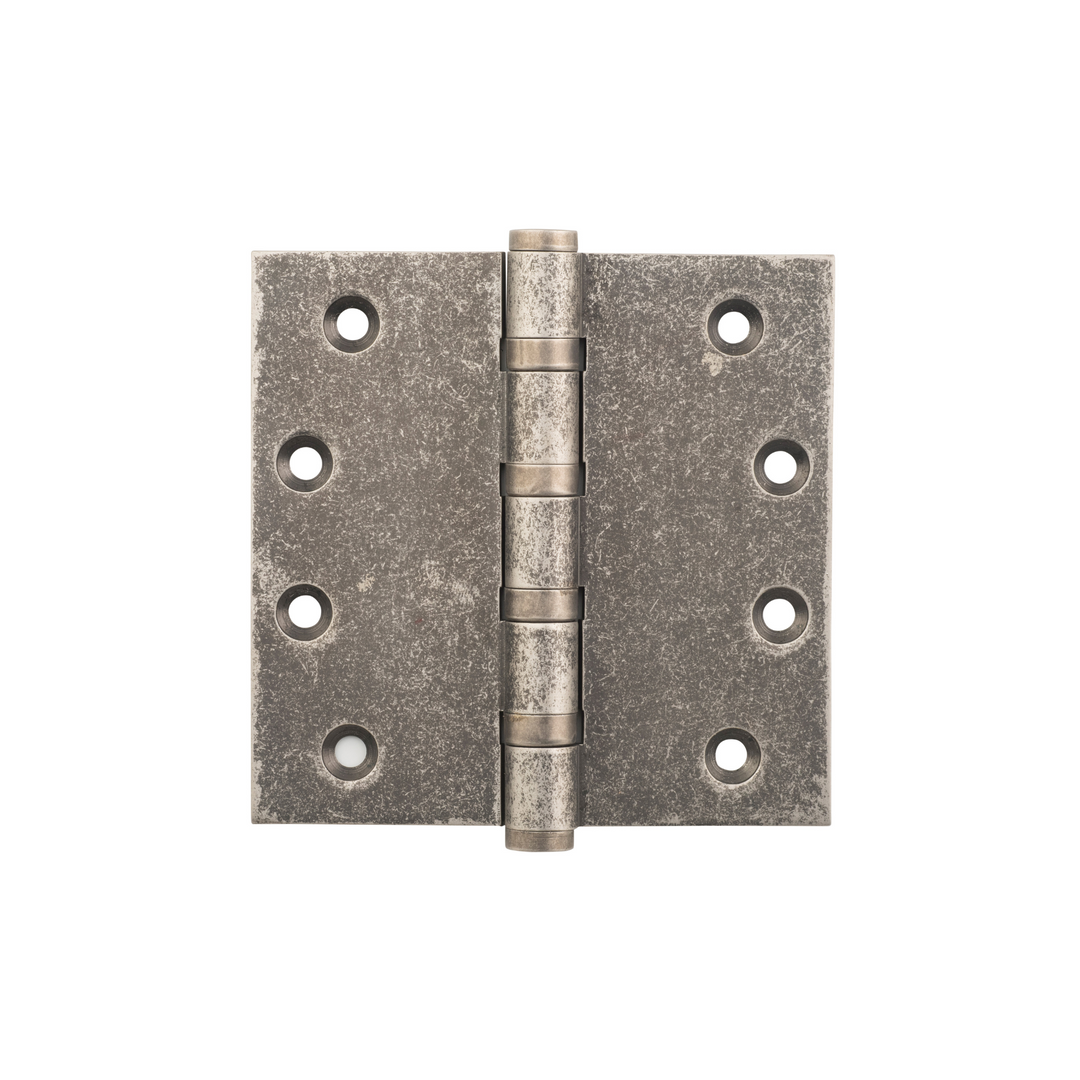 Hinge - Ball Bearing Distressed Nickel 100mm x 100mm