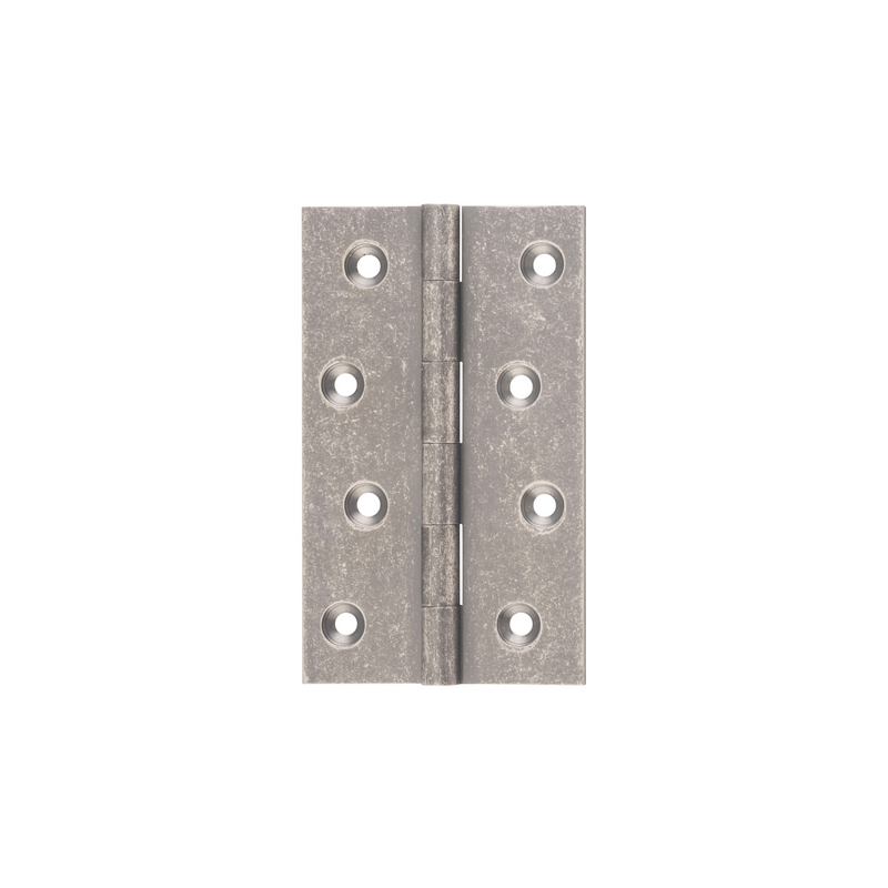 Hinge - Fixed Pin Rumbled Nickel 100mm x 60mm