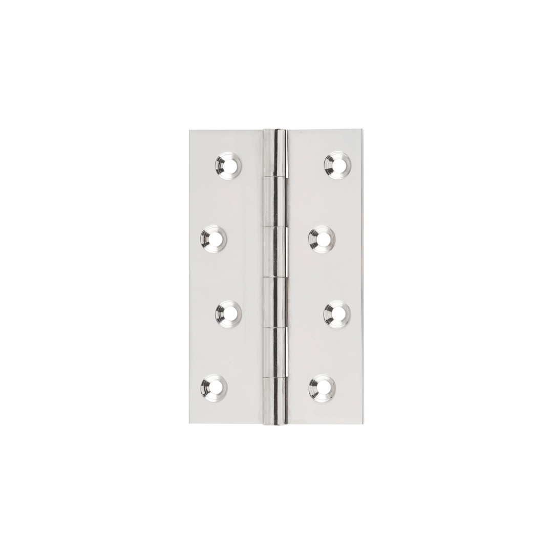 Hinge - Fixed Pin Polished Nickel 100mm x 60mm