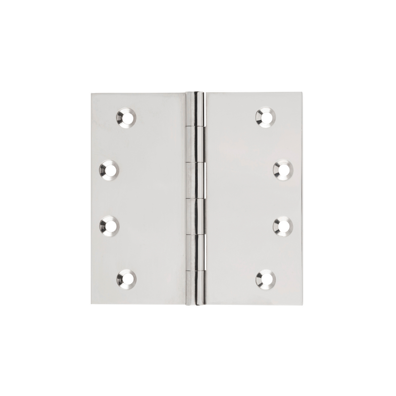 Hinge - Fixed Pin Polished Nickel 100mm x 100mm