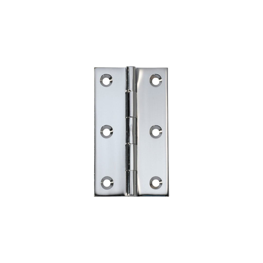 Hinge - Fixed Pin Polished Chrome 89mm x 50mm