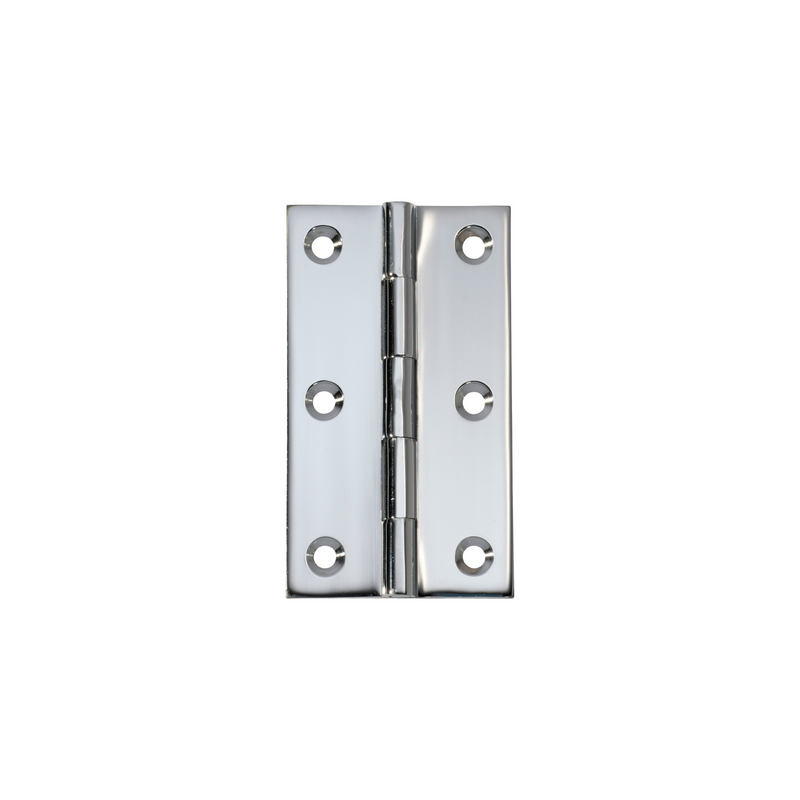 Hinge - Fixed Pin Polished Chrome 89mm x 50mm