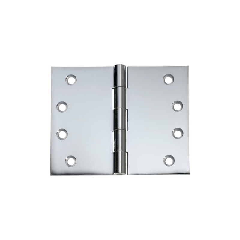 Hinge - Broad Butt Polished Chrome 100mm x 125mm