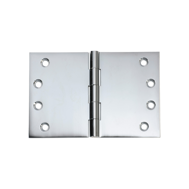 Hinge - Broad Butt Polished Chrome 100mm x 150mm