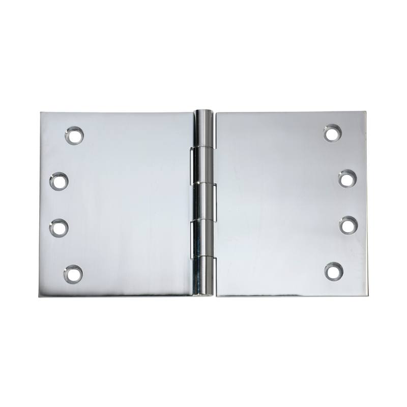 Hinge - Broad Butt Polished Chrome 100mm x 175mm