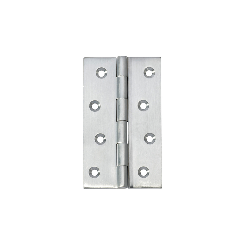 Hinge - Fixed Pin Satin Chrome 100mm x 60mm