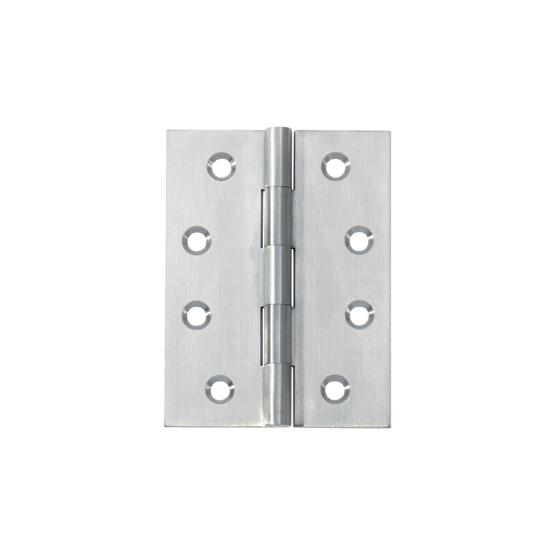 Hinge - Fixed Pin Satin Chrome 100mm x 75mm