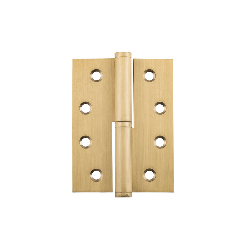 Hinge - Left Hand Lift Off Brushed Brass 100mm x 75mm