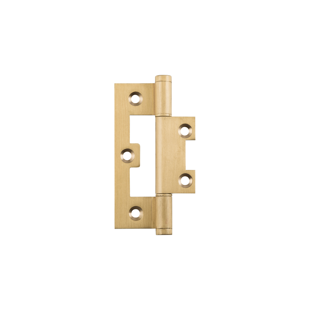 Hinge - Hirline Brushed Brass 89mm x 35mm
