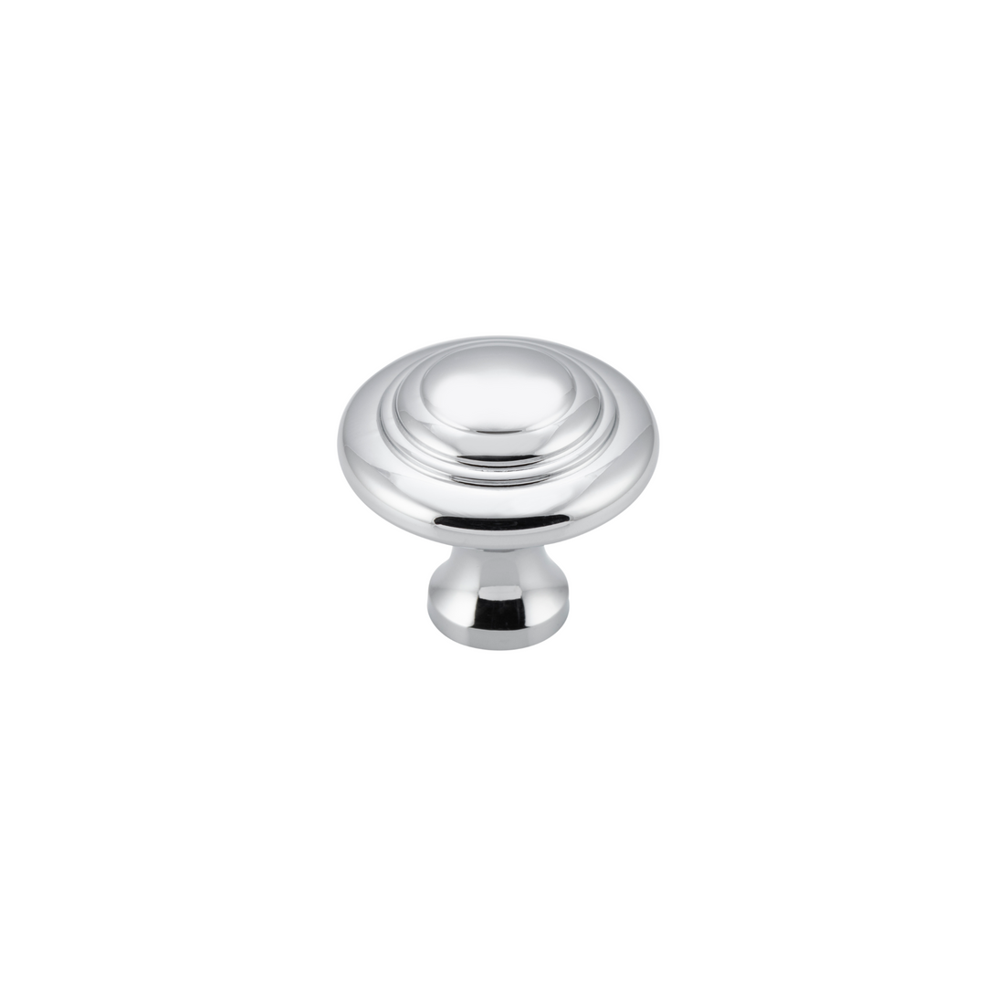 Cupboard Knob Domed Polished Chrome 25mm