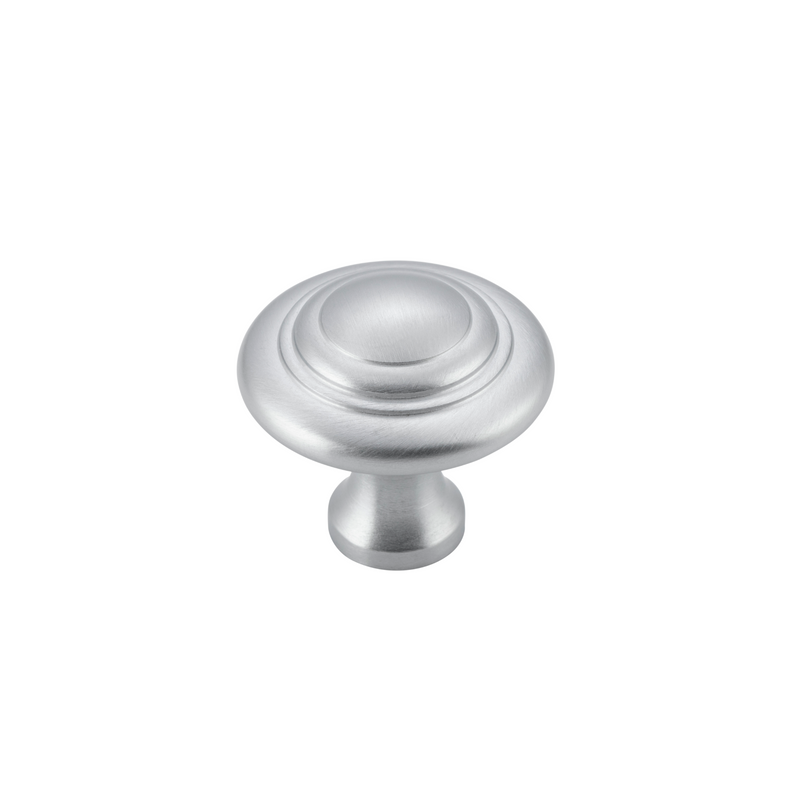 Cupboard Knob Domed Satin Chrome 32mm