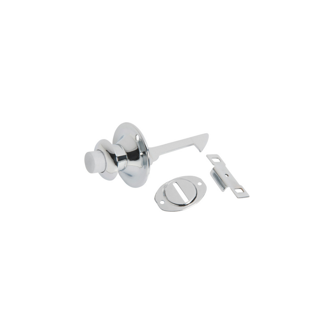 Deco Press Button Catch Polished Chrome