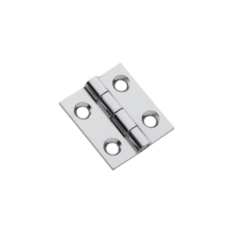 Hinge - Fixed Pin Polished Chrome 25mm x 22mm