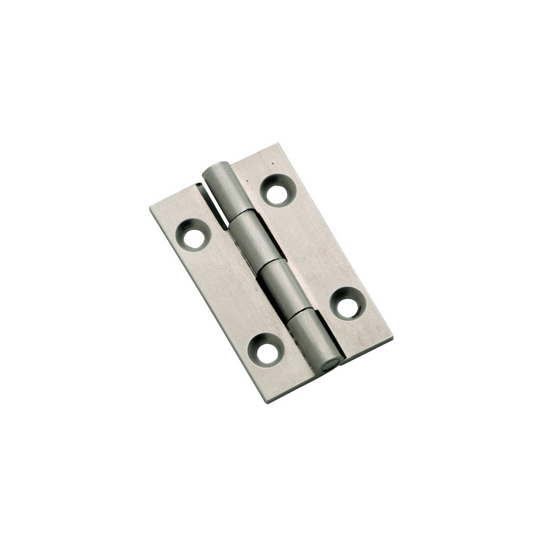 Hinge - Fixed Pin Satin Chrome 38mm x 22mm