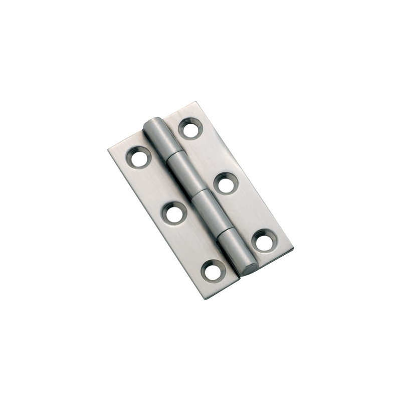 Hinge - Fixed Pin Satin Chrome 50mm x 28mm