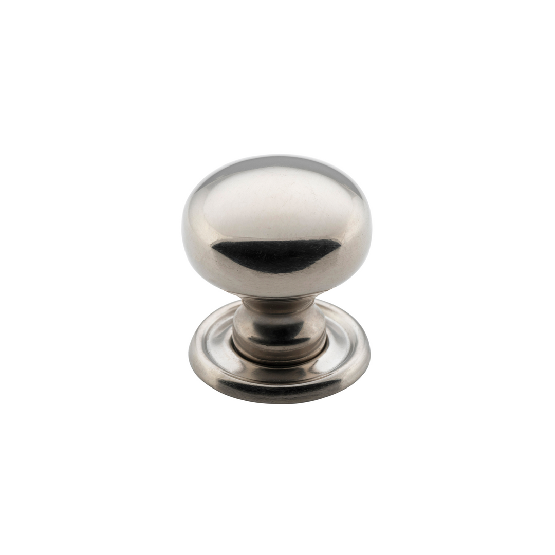 Cupboard Knob Classic Polished Nickel 25mm
