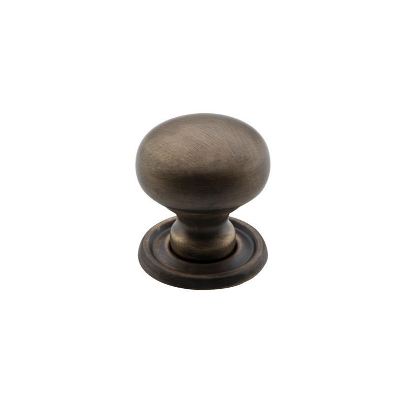 Cupboard Knob Classic Antique Brass 25mm