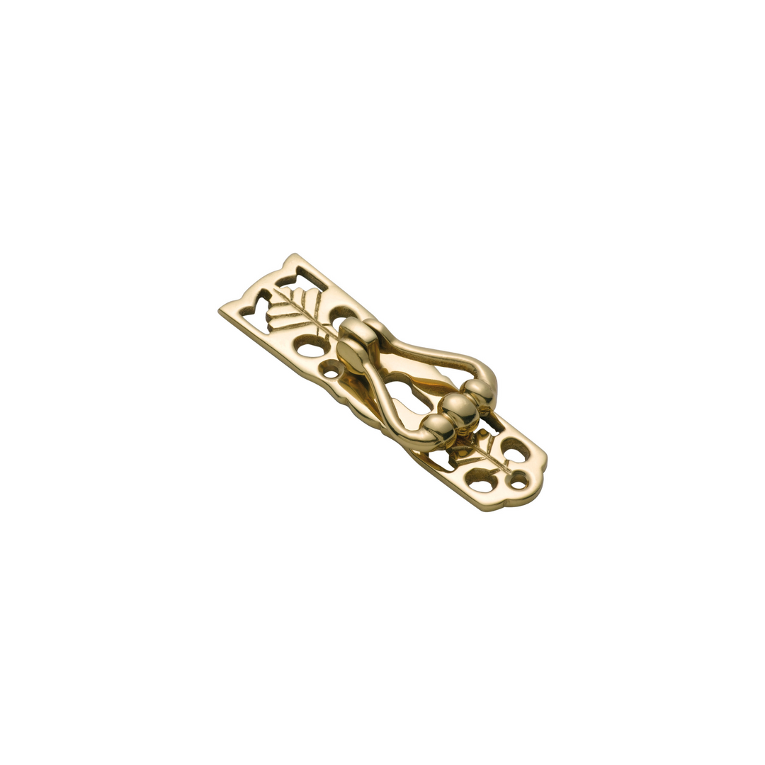 Pedestal Handle - Maple Leaf with Keyhole Polished Brass