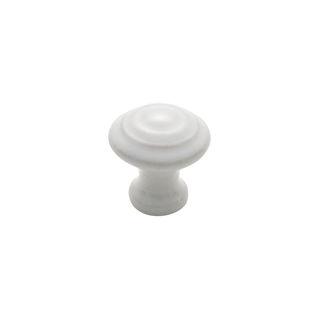 Porcelain Knob Domed White 25mm