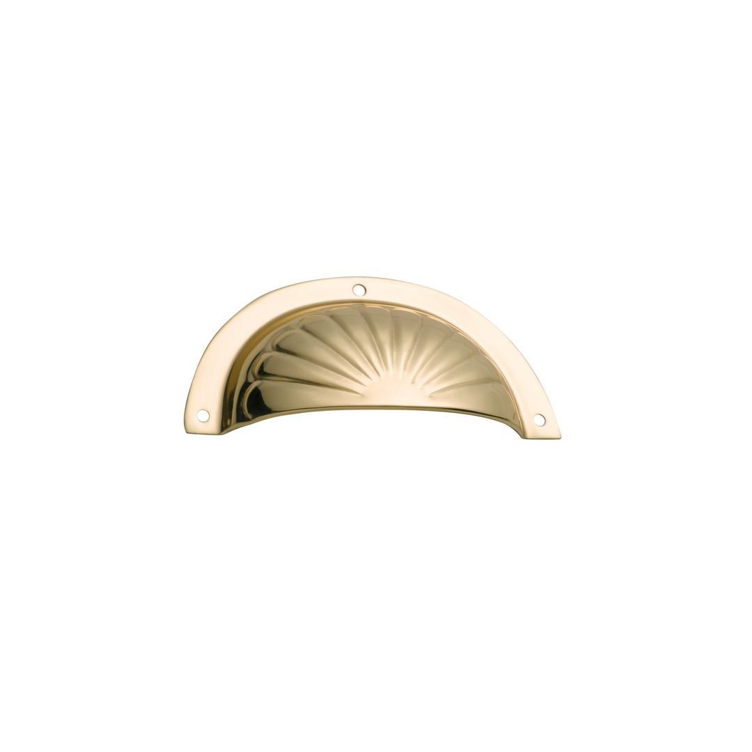 Drawer Pull Fluted Polished Brass