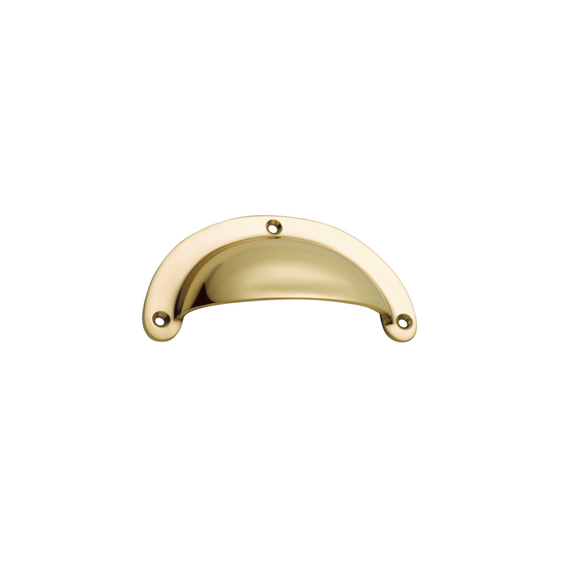 Drawer Pull Plain Large Polished Brass