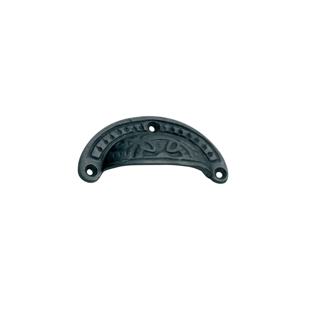 Drawer Pull Ornate Classic Matt Black