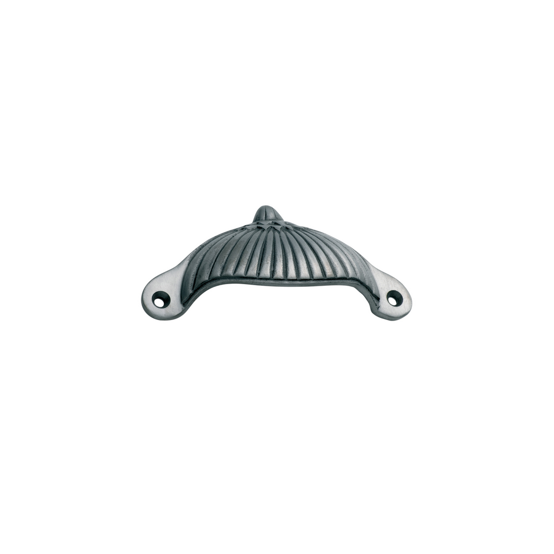 Drawer Pull Fluted Iron Polished Metal