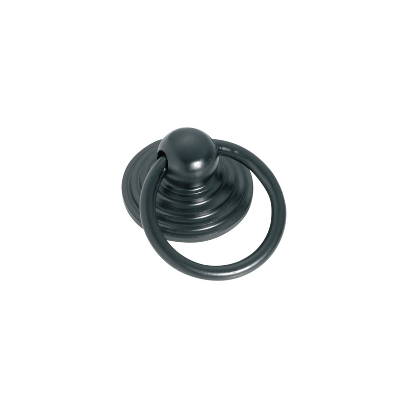 Ring Pull Stepped Large Matt Black