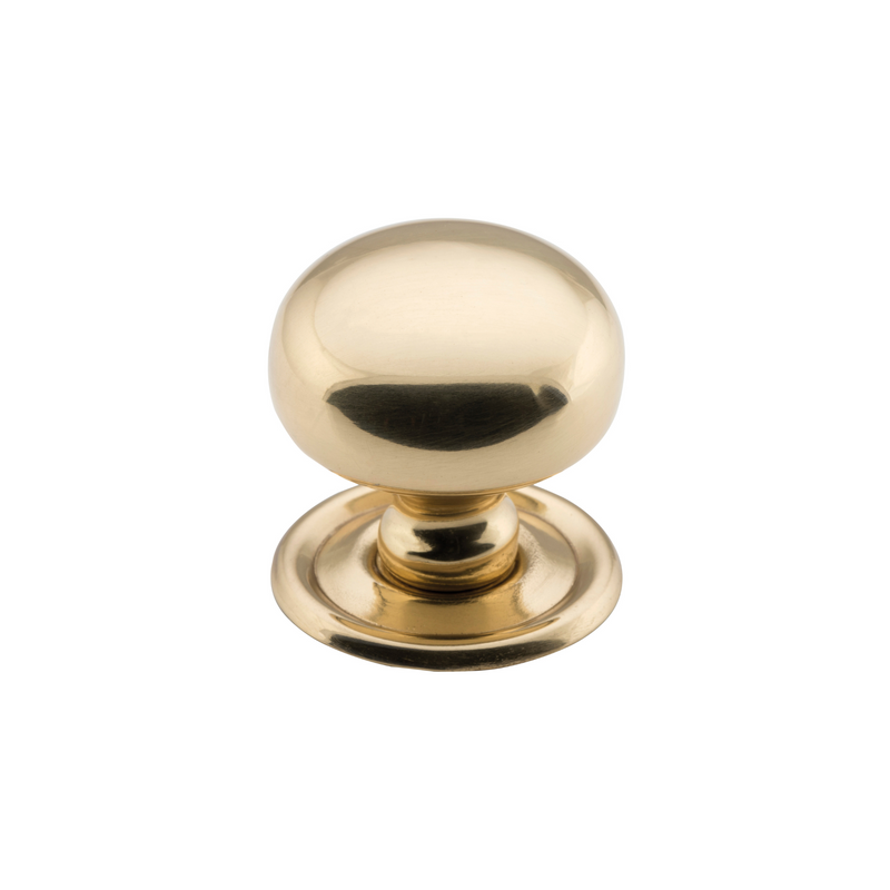 Cupboard Knob Classic Polished Brass 32mm