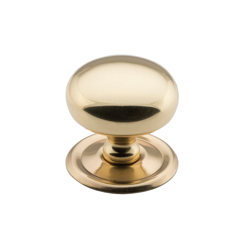 Cupboard Knob Classic Polished Brass 38mm