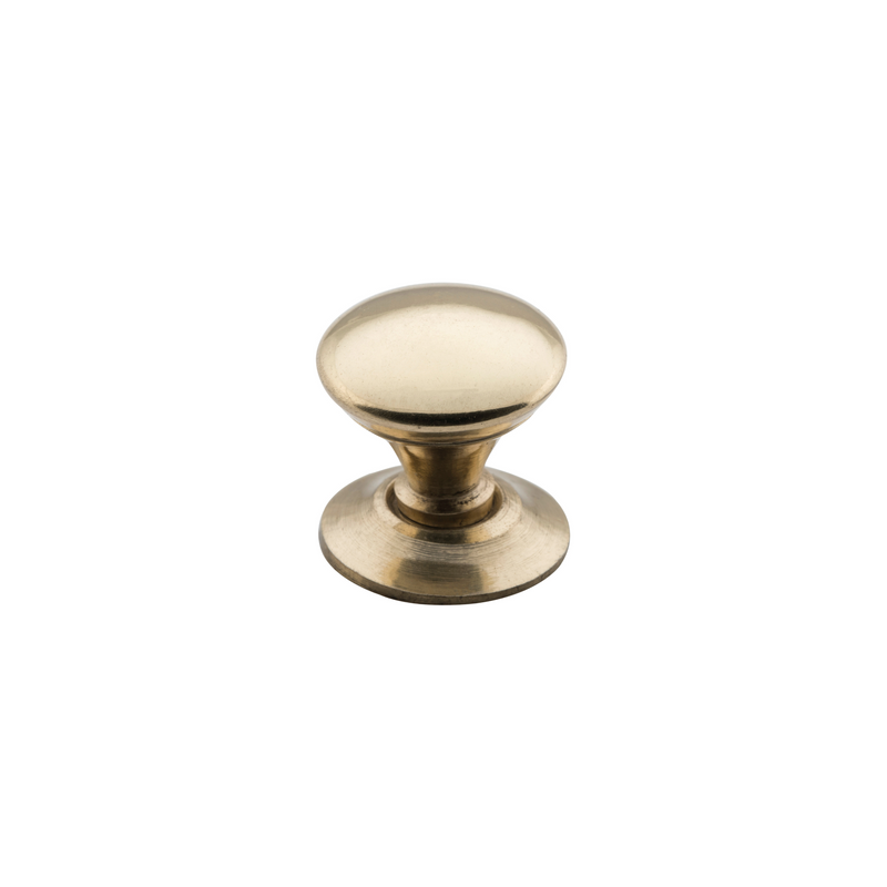 Victorian Cupboard Knob Polished Brass 19mm