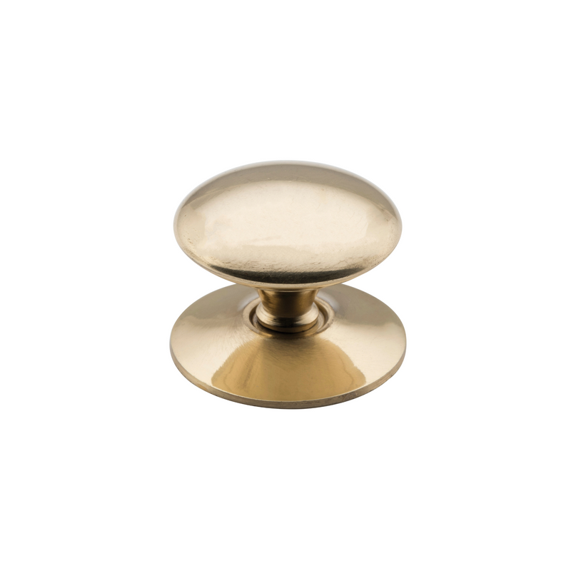 Victorian Cupboard Knob Polished Brass 32mm