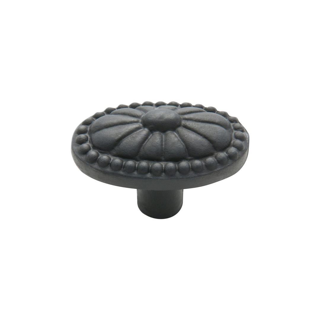 Knob Oval Fluted Matt Black