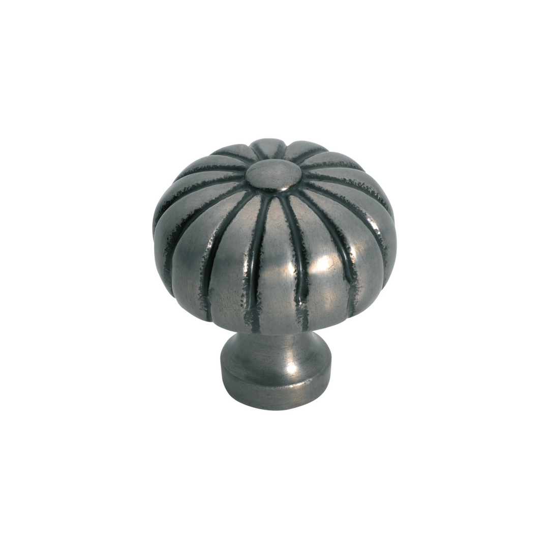 Cupboard Knob Fluted Polished Metal 38mm