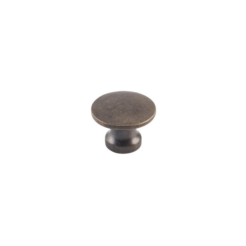 Cupboard Knob Curved Antique Brass 16mm